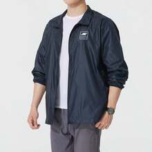 Skechers Men's Sports Windbreaker Jacket, Casual Training Fitness Running Jacket - Blue - View 7