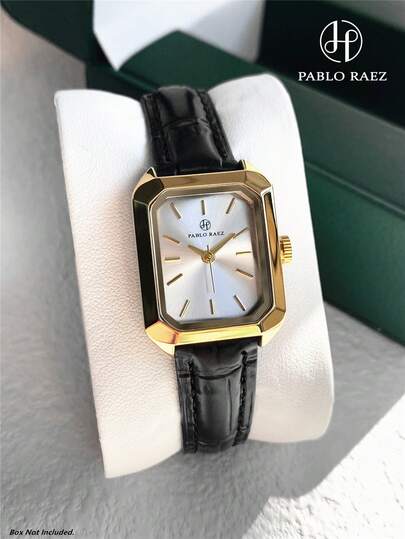  Pablo Raez 1件装 18K金女士腕表 奢华女士全新腕表 高品质AAA级女士正装腕表 时尚银色长方形派对复古腕表 不锈钢50米防水 简约可爱学生学院风腕表 女士优雅休闲石英表 柔软皮革表带链条 真金秤 高品质可爱女孩青少年日常佩戴腕表 送给家人或女朋友的精美礼物 毕业结婚生日礼物