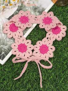 1pc/3pcs Vintage Crochet Floral Headband, Suitable For Bride, Beach, Festival, Casual Outfit Holiday Essential Hair Accessories Summer Beach Hair Bands - Multicolor - View 2