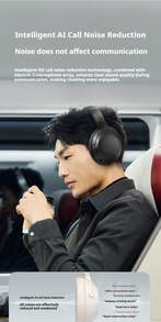 PHILIPS 飞利浦 TAH2020 无线耳机，蓝牙 5.4 降噪耳机，带麦克风，50 小时续航，可折叠 Hi-Fi 立体声游戏耳机，适用于 PC 和旅行 - 查看 5