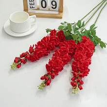 1/3/60 زهرة اصطناعية من نوع بيجونيا وكوزموس ومغنوليا وهياسنث وعشب الشوفان، ذات ملمس واقعي، مناسبة لديكور الزفاف والمنزل والحفلات الخارجية، الطاولات والحدائق والفنادق والبارات والمدافئ، ديكور الأقواس الزهرية DIY، هدية للفتيات - الأحمر - مشاهدة 6