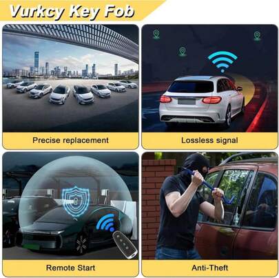 Vurkcy Key Fob Replacement For 2007-2014 Chevy Suburban Tahoe_ 09-17 Traverse_ 07-14 GMC Yukon_ 08-17 Acadia &Amp; Buick Enclave_ 07-13 Escalade Car Keyless Entry Remote Control,OUC60270 OUC60221