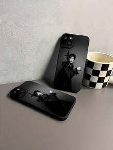 V black monochrome elegant style. This stylish -themed phone case is compatible with Samsung, Apple, VIVO, OPPO, , Transsion, ,  and Honor. Made of TPU silicone, it offers shock and drop protection and a superior feel. It's an ideal gift for family, friends, and loved ones, and a perfect choice for valentines day and Year's gift. - Negro - Ver 7