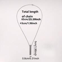 1件钛钢呼吸项链，日常减压，黑金银冥想吊坠，轻巧抗氧化，时尚便携冥想健康礼品 2026 - 彩色 - 查看 4