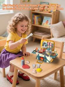 Portable Storage Handbasket For Children's Pretend Play Toys Suitable For 3-6-Year-Old Boys And Girls, Promotes Parent-Child Interaction Made Of PP Material - Various - View 10