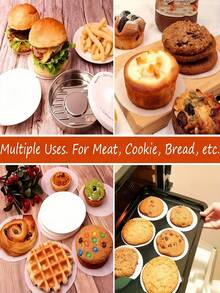 50/100pcs Plastic Wrap, Multi-Purpose Kitchen Essential, Suitable For Hamburgers, Meat Patties, Flatbreads, Reusable Plastic Wrap - Multicolor - View 3