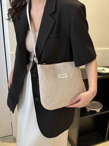 Bolso cruzado de estilo simple y casual con diseño. Nuevo modelo 2026. Elegante bolso de mujer. - Blanco - Ver 8