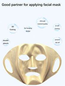 2/1pc Silicone Face Mask Holder, Ear-Hanging Design Prevents Mask From Falling Off, 3D Anti-Slip Wet Mask Fixing Cover, Silicone, Stretchable And Soft, Fits Various Face Shapes, Washable And Reusable, Allows Free Movement Without Mask Constraint, Beauty And Makeup Tool - Multicolor - View 3