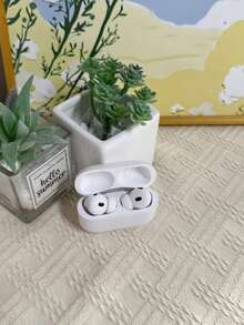 True Wireless Earbuds - Compatible With Apple And Android, Built-In Microphone, Sweat-Resistant Design, Up To 24 Hours Battery Life - White, Earphones > Wireless, Airbuds, Earbuds, Headphones - White - View 3