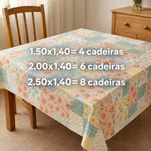 Toalha Térmica de Mesa Tema Borboletas no Jardim – Impermeável e Decorativa - Multicolorido - Visão 5