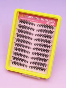 30P 180 Bundle Mink Eyelash Extension Natural 3D Russian Curly False Eyelashes Personal Cluster Makeup Tool, Naturally Curled Slender And Outward Expanding Eyelashes, Soft Cat Eye Eyelashes - D - View 5