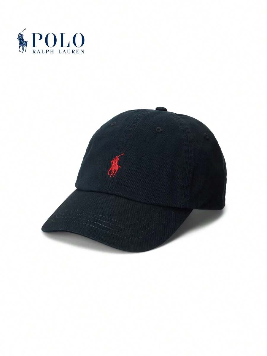 Polo Ralph Lauren Soft-Top Cotton Baseball Cap - Unisex Style - Black - View 1