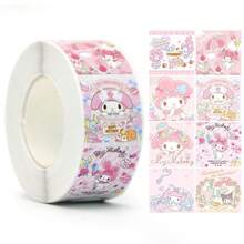 SANRIO 500张/卷 卡通三丽鸥肉桂狗  美乐蒂 封口贴纸 涂鸦贴纸 适用于头盔、自行车、手账、铅笔盒等 兰兰贴纸世界 - C-500件 - 查看 10