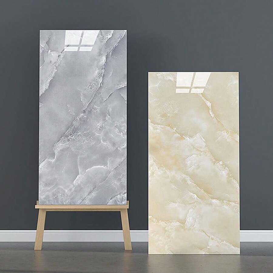 10/30pcs High Quality Thick Solid Color Pattern Peel And Stick Ceramic Tile Stickers/Ceiling Stickers/Floor Stickers, Made Of PVC And PE Material, Easy To Apply On Wall, Kitchen Backsplash, Bathroom, Home Decor - one-size - View 1