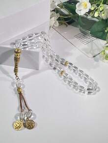 33颗椭圆形念珠，穆斯林祈祷念珠，优雅的日常祈祷配件 - 彩色 - 查看 2