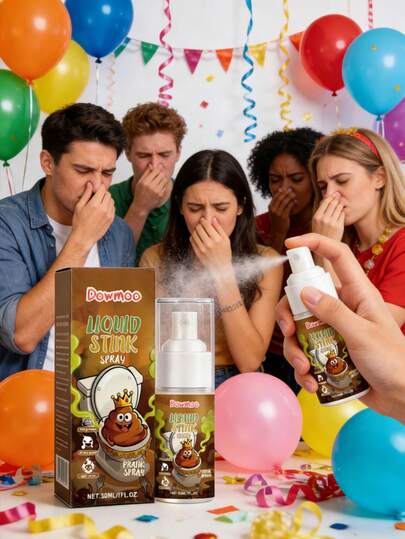 DOWMOO 1 pieza/30ml Spray de pedos, ambientador de fiesta divertido, spray de olor a pedos realista, broma de regalo, adecuado para el Día de los Inocentes, Halloween, Navidad, fiesta de cumpleaños, reunión del Año Nuevo Chino, fiesta de Nochevieja y otras ocasiones festivas, reunión de amigos, entretenimiento en el dormitorio, actividades de equipo de la empresa, filmación de videos cortos, fiesta de juegos divertidos, anima fácilmente el ambiente y brinda una experiencia interactiva alegre.