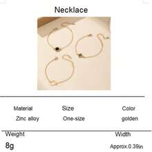 Pulsera vintage de trébol hueco con capas, accesorios de joyería personalizada como regalo para mujeres - Dorado - Ver 7