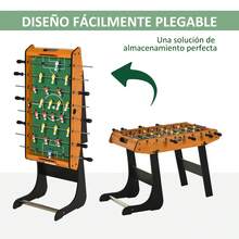HOMCOM Mesa de futbolín - Negro - Ver 3