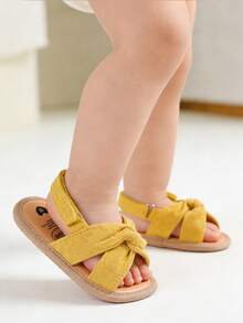 Newborn/Infant Girls' Soft Bottom Sandals, Infant Toddler Shoes, Nursery School Shoes - Yellow - View 9