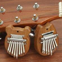 8 Keys Mini Kalimba Thumb Acoustic Piano Finger Musical Instrument Sapele Wood - màu nâu - Xem 4