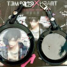 58/75mm圆形透明窗口徽章保护套，水晶徽章展示袋，便携式/悬挂式 - 彩色 - 查看 7