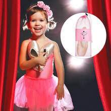 - 4 bolsas de malla para zapatos de baile, accesorios de ballet para mujeres y niñas, bolsa con cordón, Rosa - como en la foto - Ver 4
