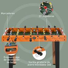 HOMCOM Mesa de futbolín - Multicolor - Ver 2