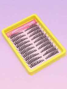 30P 180 Bundle Mink Eyelash Extension Natural 3D Russian Curly False Eyelashes Personal Cluster Makeup Tool, Naturally Curled Slender And Outward Expanding Eyelashes, Soft Cat Eye Eyelashes - D - View 6