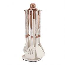 12-Piece Luxury Silicone Kitchen Cooking Utensils Set With Wooden Handles, Egg Beater, Brush Pliers, Heat-Resistant And Non-Stick Cookware, Essential Kitchen Small Tools, Healthy - Black - View 8