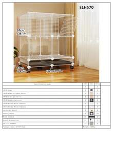 Modular Multi-Tier Bird Cage With Wheels, Pull-Out Tray, Suitable For Parrots And Small Birds - Multicolor - View 13