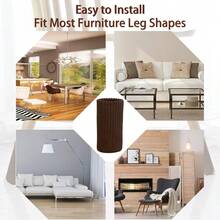 Noise Reduction Felt Chair Leg Pads, Extra Thick Non-Slip Furniture Covers For Tables & Sofas, Scratch-Proof Self-Adhesive Floor Protectors, Essential For Families, Renters & Dining Rooms - Multicolor - View 3