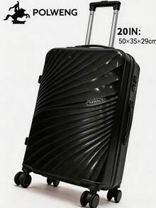 Maleta PP de Alta Calidad, Resistente a Golpes y Arañazos, Gran Capacidad para Viajes Maleta de Viaje Moderna de Material PP, Diseño Ligero y Ruedas Silenciosas - Rosa - Ver 2