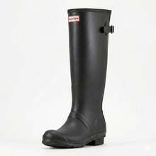 Hunter Women's Original Tall Rain Boots, Back Adjustable - màu đen - Xem 1