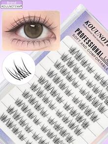 Large Capacity 80pcs 10 Rows Cat Style Cluster Lashes DIY Cluster Lashes Natural Look False Eyelashes Lashes Extension Makeup Manga Lashes Cat Eye Lashes Left & Right Natural Wispy Lashes Extension DIY Lash Extension For Home Party, Valentine's Day, Traveling, Festivals Makeup - C - 查看 10