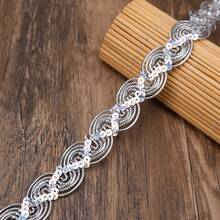 2/5 Inch Sequin Woven Trim Ribbon, Multi-Color Options, Suitable For Sewing, Clothing Edging Decor, Hat Embellishment, Dance Costume Decoration, Applicable For DIY Clothing, Home Decor, Garment Making, Gift Packaging And Beginner Sewing - Multicolor - View 18