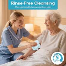 Bath Sponges No Rinse Bathing Wipes – Disposable Body Wipes For Adults, Elderly, And Bedridden – Rinse-Free Bath Sponges For Hyg - C - Xem 7