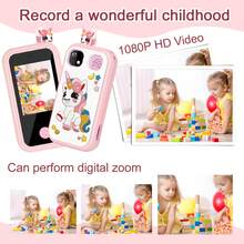 适合3-10岁儿童的智能手机玩具，可爱的生日礼物，男女皆宜，双摄像头MP3音乐播放器，触摸屏学习玩具手机 - 彩色 - 查看 5