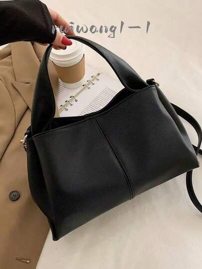 Fashionable Pleated Handbag, Western-Style Handbag, Shoulder Crossbody Bag