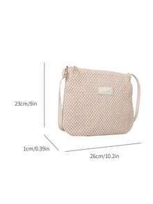 Bolso cruzado de estilo simple y casual con diseño. Nuevo modelo 2026. Elegante bolso de mujer. - Blanco - Ver 3