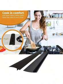 Silicone Stove Gap Cover Strips, Heat Resistant, Kitchen Gap Filler, Anti-Oil, Anti-Stain, Silicone Sealing Strip, Gap Filling Sealing, Prevent Leakage, Kitchen Essential Decorative Tape - View 3