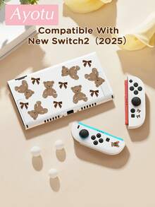 Bear & Butterfly Themed Switch Protective Case, Suitable For New Switch 2 (2025)/Switch NS/Switch OLED, Can Be Used On Docking Station Without Removing, Universal Gamepad Protective Cover, Switch Gaming Accessories, Anti-Fall And Scratch, Spring Romance/Back To School/Valentine's Day Gift - View 7