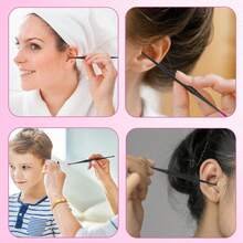 Q-Grips Ear Wax Removal-Spiral Ear Wax Removal Tool, 6PCS Reusable Earwax Removal Kit  Ear Cleaner, Soft Silicone Double Sid - như hình - Xem 7