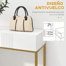 HOMCOM Mesa de banco - Blanco - Ver 5