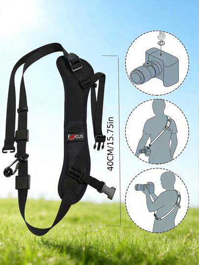 Quick Release Adjustable DSLR Camera Shoulder Strap, Single Sling Belt Padded Comfortable Anti-Slip Support For DSLR & Mirrorless Cameras, 1pc No Battery Needed Photography Accessory (40CM/15.75in)