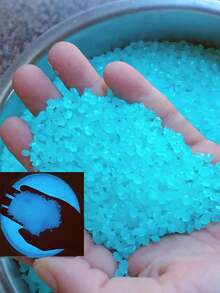 10000颗夜光蓝色鹅卵石，适用于花园小径、草坪、水族箱、花瓶填充物、室内外景观DIY发光砾石、仙境花园 - 彩色 - 查看 8