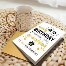1pc Fun Birthday Card Suitable For Dog Grandparents, Adorable Birthday Card For Dogdad, Birthday Card For Dog Grandpa And Grandma - One Size Fits All - View 4