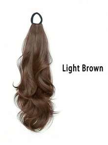 18-Inch High Ponytail Wig With Elastic Band, Real Hair Quality, Curly Ponytail Wig, Natural Fluffy, Easy To Style, Suitable For Daily Wear - Multicolor - View 12