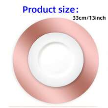 18/36包，33厘米餐垫，一次性餐垫，玫瑰金图案，适用于情人节、感恩节、生日派对、婚礼派对、新娘送礼会、晚宴、宴会、餐桌、野餐、咖啡馆和其他场合。 - 玫瑰金 - 查看 4