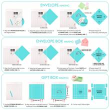 36.2 X 33cm Envelope/Envelope Box/Gift Box Making Scoring Board; Large Multipurpose Scoring Board With Bone Folder And Triangle Guide Board; Ideal For Making Thoughtful Gifts, Boxes, Scrapbook Pages And Cards - A - View 9