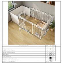 Assembled Pet Fence With Gate Lock, Indoor Small Dog/Cat Barrier, Home Use - Multicolor - View 15